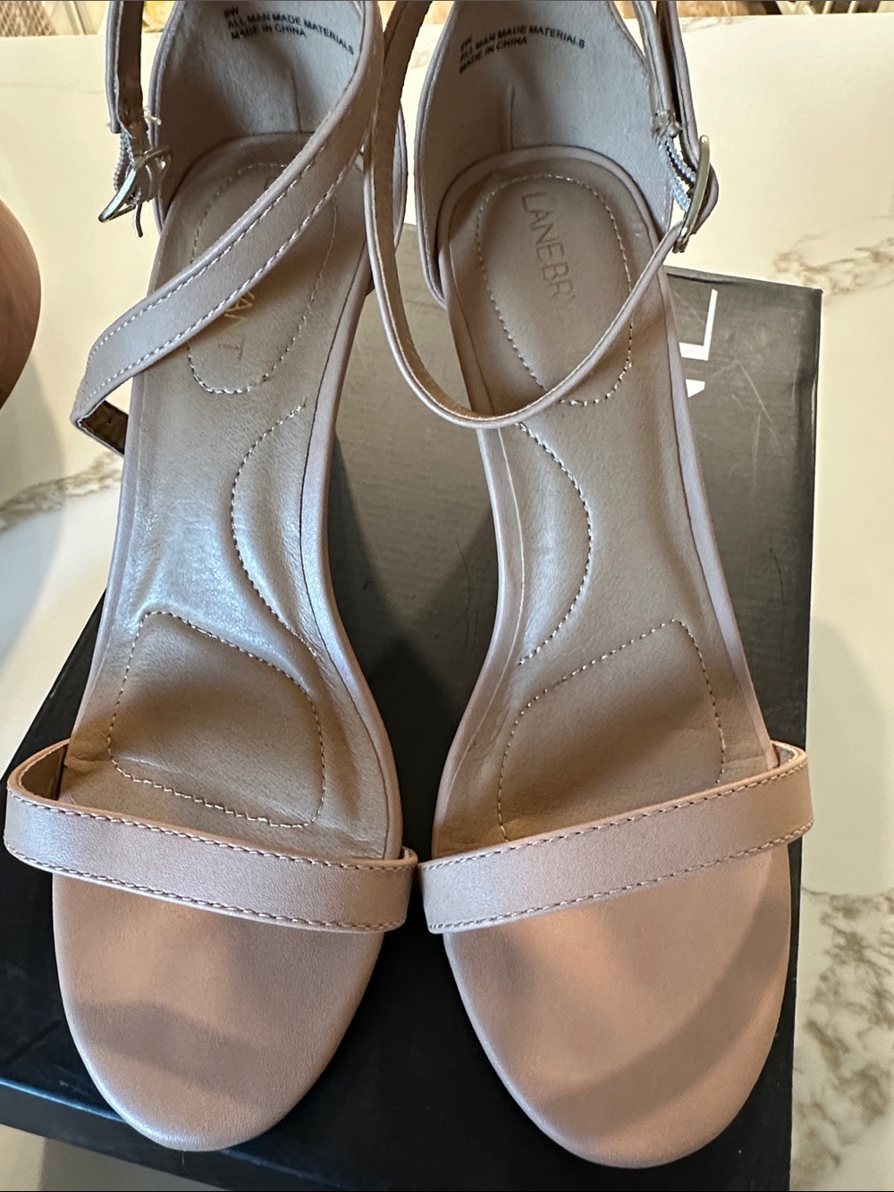 Lane Bryant Blush Pink Ankle-Strap Heels